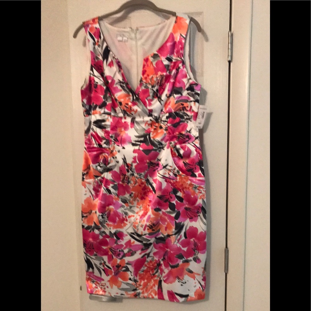 Pink floral dress